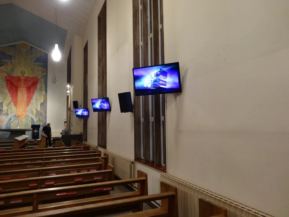 Solihull School HD screens in use