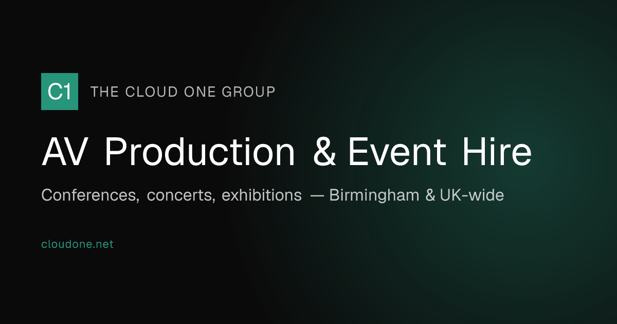 Audio Visual Hire & Event Production Birmingham | Cloud One